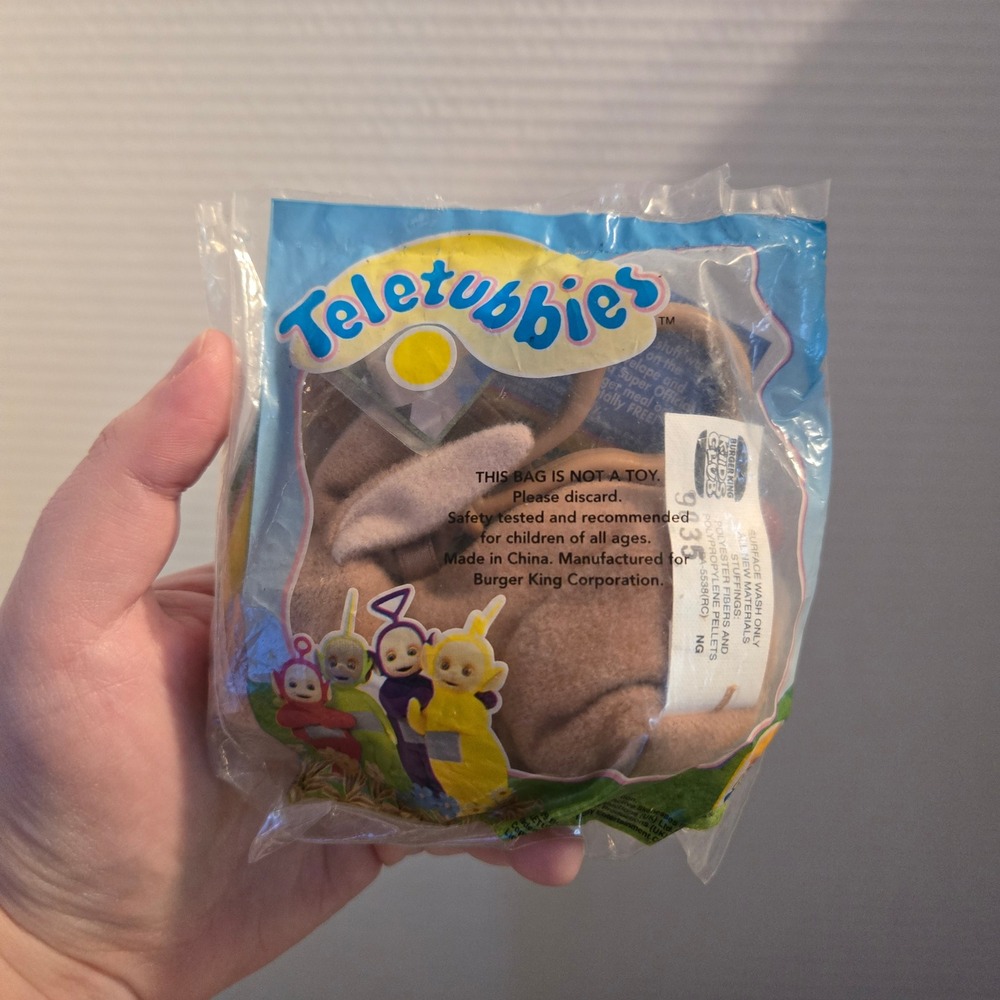 1999 Burger King Teletubbies Bunny Rabbit Finger Puppet Clip On Beanbag New